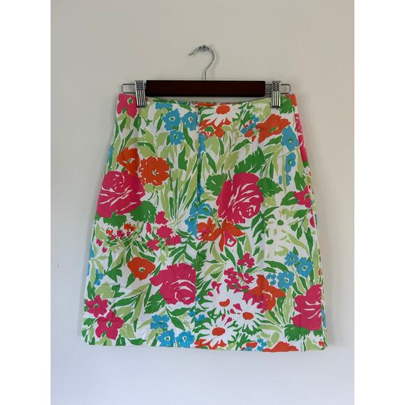 Lauren Ralph Lauren skirt womens size 4 floral print classic stretchy - Picture 3 of 7